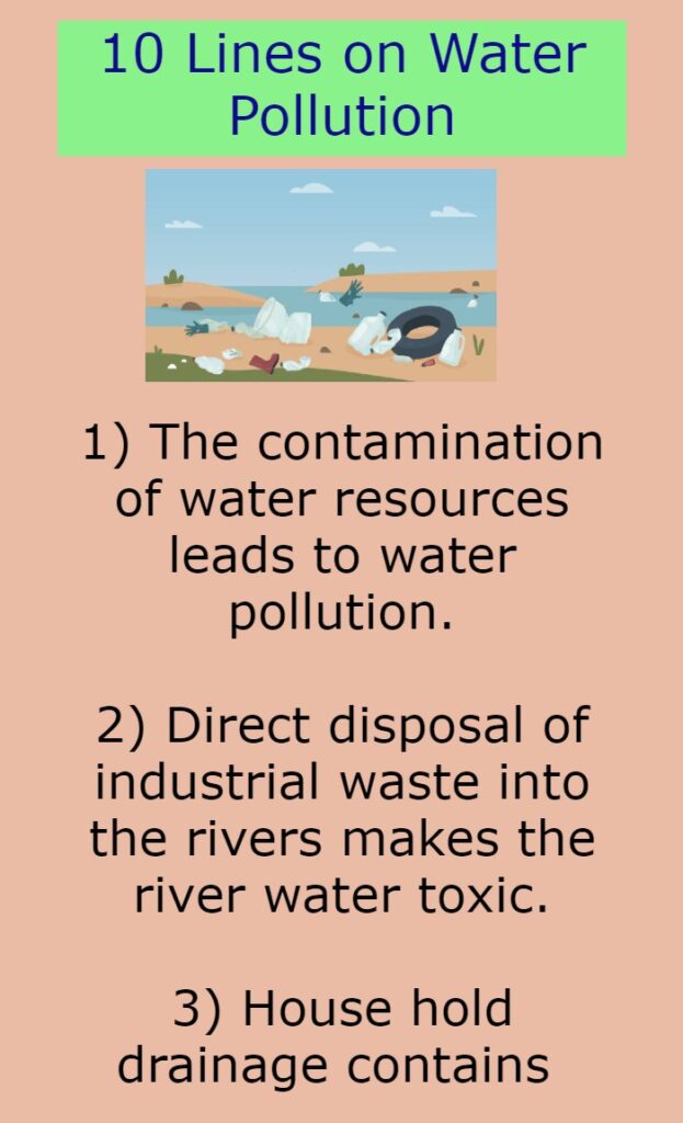 10 Lines On Water Pollution